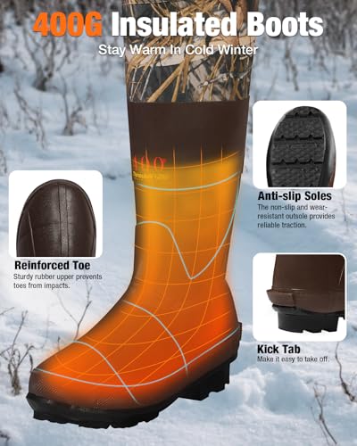 HISEA Women Waders Waterproof 400G Insulated Neoprene Chest Wader for Women - color: Next Camo, size: 5