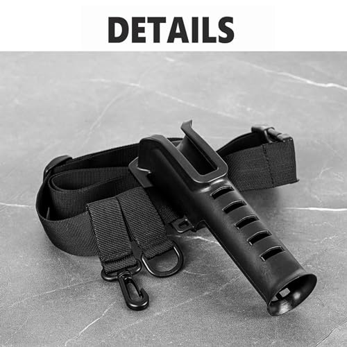 Fishing Rod Holder Belt - Adjustable Waist Wading Belts for Men with Portable Pole Inserter for Spinning Casting Reel, Outdoor Surf Kayak Fly Fishing Gear Accessories Wader Strap