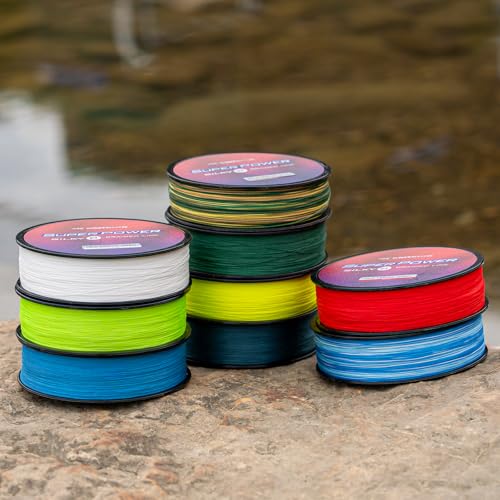 KastKing SuperPower Braided Fishing Line - Abrasion Resistant Braided Lines – Incredible Superline – Zero Stretch – Smaller Diameter – A Must-Have! - color: X8-Blue Camo, size: 40LB(300 Yds)