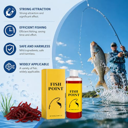 2026 Upgraded Concentrated Fish Attractant Liquid, 100ml Powerful Fish Point Liquid Bait for Trout, Panfish and More, Enhances Scent & Improves Biteresponse - color: 4PCS