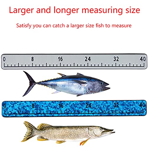Fish Ruler for Boat 40"/48" with Backing Adhesive Fish Measuring Sticker Foam Fish Measuring Board for Fishing Boat, Cooler, Kayak, Yacht Fish Ruler Boat Accessories - color: Light Grey