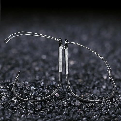 Weedless Wacky Rig Hooks Bass Fishing Hooks for Wacky Rigging Worm Lure - size: 1/0 25-Pack