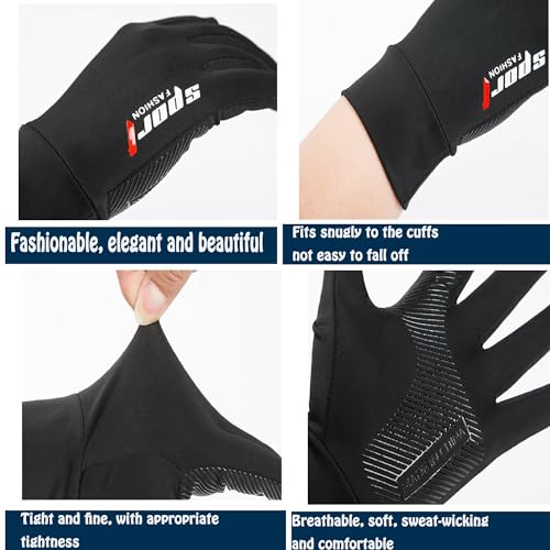Anti-Slip Strips Cycling Gloves for Men/Women Half Finger UV Protection Driving Glove for Outdoor - color: Black
