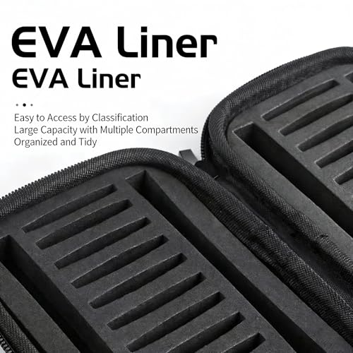 Waterproof Fishing Lure Storage Binder Bag, EVA Bait Organizer Case, Portable Leader Wallet Tackle Binder for Spinner Baits & Fishing Gear