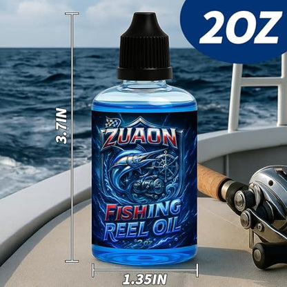 2oz Fishing Reel Oil Lubricant for Saltwater Fishing Reels, Reel Bearings, Gears, Freshwater Saltwater Reel Lubrican