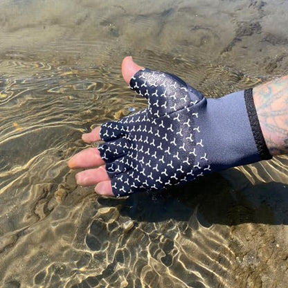 Glacier Glove Cold River Fingerless Fishing Gloves for Men and Women - Windproof Quick Dry Fabric Great for Outdoors, Fly Fishing, Paddling, Hiking, Photography - size: Large