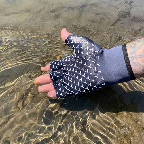 Glacier Glove Cold River Fingerless Fishing Gloves for Men and Women - Windproof Quick Dry Fabric Great for Outdoors, Fly Fishing, Paddling, Hiking, Photography - size: Medium