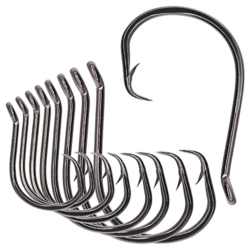 XFISHMAN Circle-Hooks-Fishing-Equipment-Octopus-Hooks-Saltwater-50 Pack #1 –12/0 - color: Black, size: 5/0 50-Pack