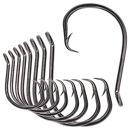 XFISHMAN Circle-Hooks-Fishing-Equipment-Octopus-Hooks-Saltwater-50 Pack #1 –12/0 - color: Black, size: 1/0 50-Pack