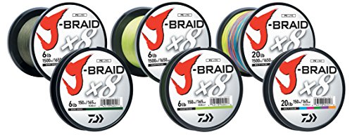 Daiwa J-Braid 300M 8-Strand Woven Round Braid Line - color: MULTI-COLOR, size: 30 lb