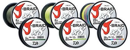 Daiwa J-Braid 300M 8-Strand Woven Round Braid Line - color: MULTI-COLOR, size: 30 lb