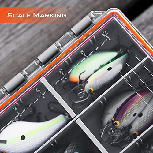KastKing HyperSeal Waterproof Tackle Box, Waterproof 3600 and 3700 Tackle Trays, Fishing Tackle Box Organizer with Removable Dividers, Lure Box and Terminal Tackle Storage - size: 3600 (1 Pack) & 3700 (1 Pack)