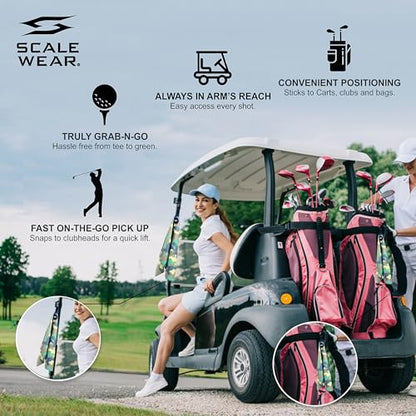 Magnetic Microfiber Waffle Golf Towel – Funny Large 16"x24" Clean Golf Club Ball Magnet Clip to Hang on Bag Cart Strong Premium Strength Ultra Absorbent Gear Black Disc Men (Marine Camo) - color: Marine Camo
