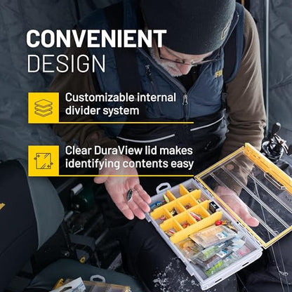 Plano EDGE Flex 3600 Tackle Storage, Includes 38 Flex Dividers, Gray and Yellow, Customizable Waterproof Tackle Box Organization, Rustrictor Rust-Resistant Technology - style: 3600 Flex