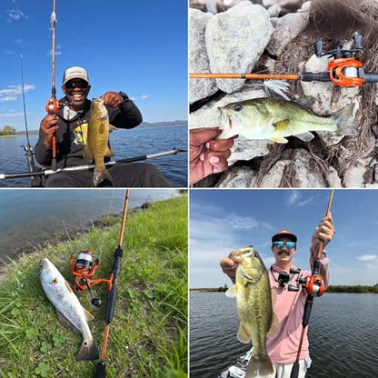 KastKing Lethal Blaze Twin-Tip Fishing Rods, IM6 Graphite Blanks Casting & Spinning Rods, 2-Piece Rod with Extra Tip, PTS Power Transition System, Ideal for Bass, Freshwater & Inshore Fishing - size: 7'2''- MH (2pcs + Extra Tip), style: Cast
