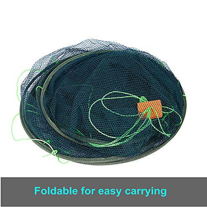 Persei Foldable Fishing Net Hand Casting Cage Crab Net for Fish Shrimp Minnow Crayfish Crab