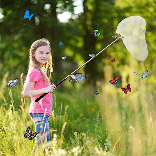 Insect and Butterfly Net with 12" Ring, Net Handle Extends to 59 Inches for Adults