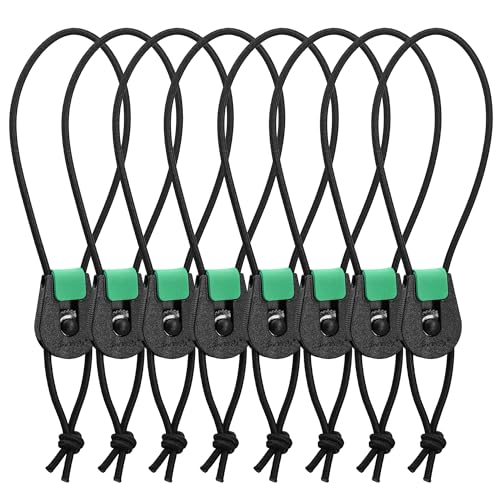SAMSFX Fishing Rods Belt Stretchy Wrap Pole Straps Elastic Cable Ties for Casting, Spinning & Fly Rods - color: 4pcs, Black & Green