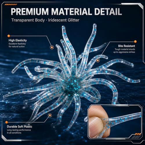 4PCS Soft Plastic Fishing Lures - size: Medium