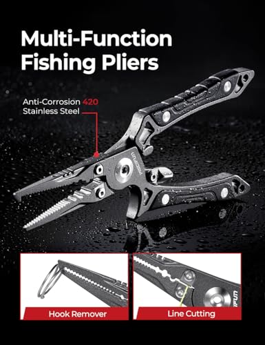 Piscifun Fishing Tool Kit, Stainless Steel Fishing Gear Set with Corrosion Resistant Tools for Freshwater Saltwater Fishing, Practical Fishing Gifts for Men and Anglers - style: 6PCS - Line Spooler Kit