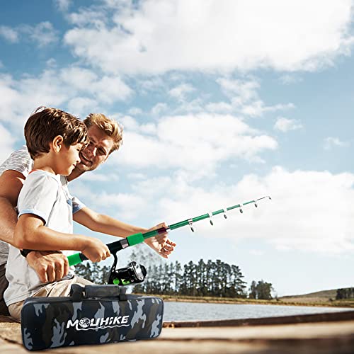 Telescopic Fishing Pole Reel Combo Ultralight Fishing Rod Spinning Reel with Tackle Bag All-in-One Fishing Accessories Fishing Gear Gifts Kit for Kids Adults Youth Beginner Saltwater Freshwater - color: Green-6.89ft