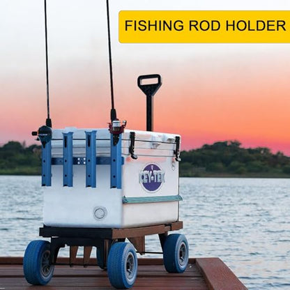 GearTrust Fishing Rod Holders, 4 Rod Holder for Boat Golf Cart & Garage | 4 rod holder for boat. Adjustable tube fishing pole holders for boats, golf cart, cooler, kayak, jetski & john boat. - color: Navy Blue