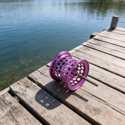 SV Floating Brake Bowl Spool for 24 Tatula 100 Reel, Lightweight Aluminum Alloy Part, Smooth Throwing Upgrade, 1.0 Line Capacity Bass - color: purple