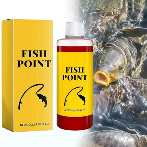 Concentrated Fish Attractant Liquid, 100ml Fish Point Liquid, Red Worm Liquids Spray, Powerful Bait Attractant Scent Bait for Trout, Panfish and More, Enhances Scent & Improves Biteresponse