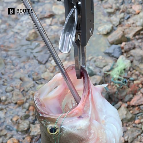 Booms Fishing Hook Remover Tool: 10.9" Stainless Steel Fish Dehooker - Shark Hook Remover with Towel & Lanyard - Quick Release Hooks Extractor - XW22 Saltwater Fishing Tool Set for Angler