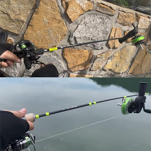 Black Pig-Shaped Fishing Line Winder Spooler, All-in-One Portable Fishing Reel Spooling Station for Spinning, Casting Reels, Clamp-on Rod or Desk Mount, Anti-Twist, Multi-Function, - size: RXQ-XN