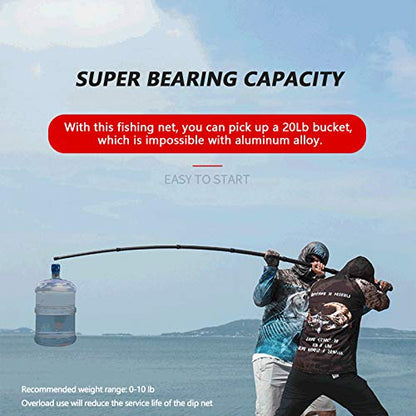 9ft/11.15ft Extra Long Fishing Net with Telescoping Handle, Carbon Fiber Extendable Landing Net, Dip Net for Fishing, Crab nets for Crabbing, Rubber Coated Netting, Holds up to 20lbs - style: 9ft/108"