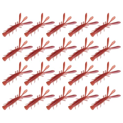 20PCS Fishing Crawfishes Lure Soft Shrimp Baits Lure Artificial Lure Swimbait Soft Lures for Freshwaters Saltwater - color: pink 7cm