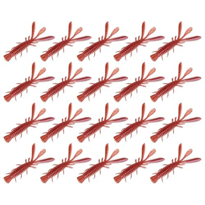 20PCS Fishing Crawfishes Lure Soft Shrimp Baits Lure Artificial Lure Swimbait Soft Lures for Freshwaters Saltwater - color: pink 7cm