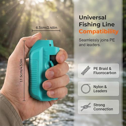 Automatic Fishing Knot Tying Tool, Easy Cast Knot Tying Tool, 2026 Upgraded Electric Lure Gt Knotter, Quick Tying Device Fishing Hook Tier Knots Gift for Fishing Lovers - color: Blue, size: Battery