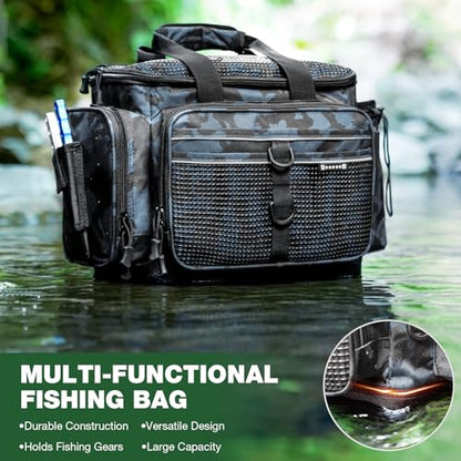 Ghosthorn Fishing Tackle Bag 3600 and 3700 Tackle Trays Lure Box Waterproof Tackle Box Organizer Removable Dividers for Lures Storage - style: Tackle Bag &3600 (2 Packs)