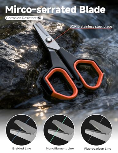 Fishing Tools Kit, Fishing Pliers,Fishing Scissors, Fishing Line Cutter for Braided Fishing Line,Fishing Gear with Lanyard - color: 8"Fishing Pliers Orange