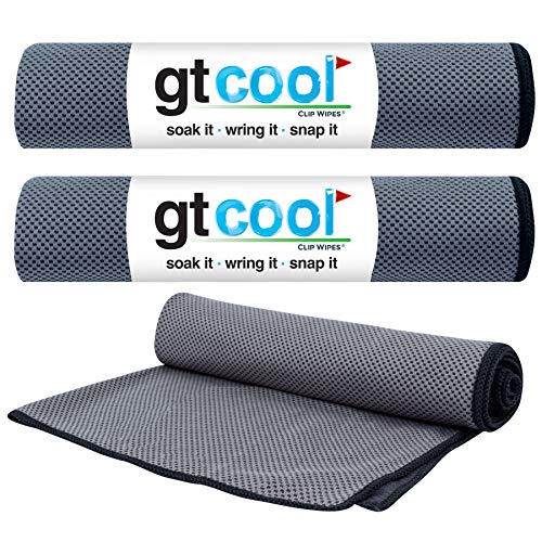 GT Cool Towel 3 Pack | 16"x36" | Cooling Towel for Golf, Outdoors & Athletics | Chill Cloth for HOT Days. (Gray-3Pack) - color: Gray-3pack
