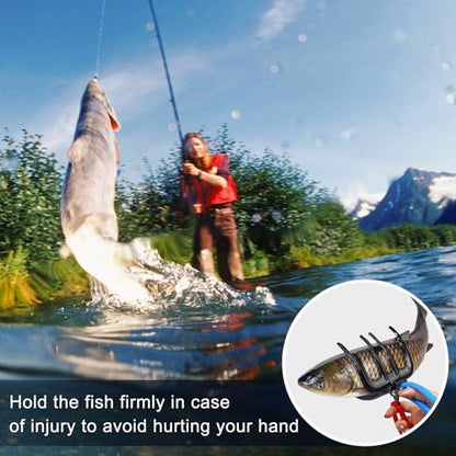 3 Claw Fish Gripper, 2026 Upgraded Metal Fishing Pliers Gripper, Multifuctional Fish Grippers for Fishing, Fish Grabber Tool for Most Freshwater Fish and Crab - size: 2+3 claw