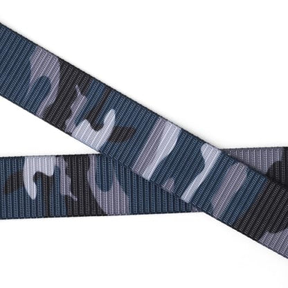 Mile High Life | Nylon Web Belt | Outdoor Military Belt | TSA Safe Buckle Plastic/Metal - color: Camo Blue