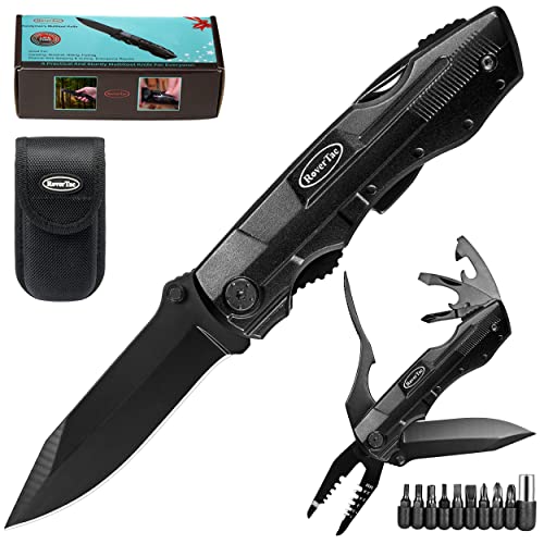 RoverTac Multitool Knife – 15-in-1 Pocket Knife with Wire Strippers, Wire Cutter, 9 Screwdrivers, Bottle Opener – Perfect Gifts for Men, Dad – Camping Gear for Christmas, Father’s Day, Birthdays - style: Multi-Knife Wire Stripper