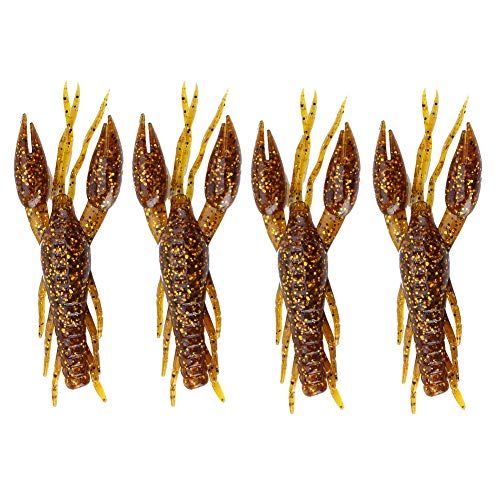 4pcs Fishing Crawfish Fishing Crawfish Crawfish Lure, 6 Colors Silicone Soft Fishing Lures Crawfish Bait for Sharp Hooks Fishing Bait for Carp Bass Fishing Soft Lures (6#)