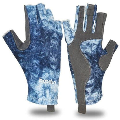 Half Finger Fishing Gloves for Men & Women - Non-Slip, Breathable, Sun Protection for Outdoor, Kayaking, Rowing, Fishing, Boating - size: X-Large