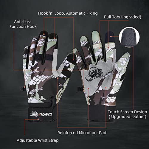 RUNCL Fishing Gloves Winter Warm RAGUEL, Touchscreen Outdoor Fishing Gloves, Neoprene 3 Cut Fingers Cycling Gloves, Convertible Windproof for Men Women Ice Fishing Photography Kayaking