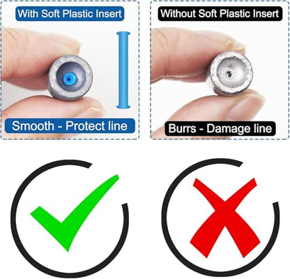 Worm Fishing Weights, Bullet Sinkers with Soft Plastic Insert Includes Weight Pegs, Carolina Rigs Texas Rigs for Bass Fishing 1/8 3/17 1/4 3/8 1/2 1 oz - size: 3/4 OZ, 14 PCs