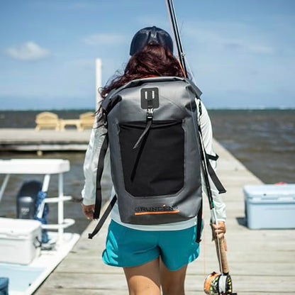 Grundéns Bootlegger Roll Top Backpack | Waterproof, 30L, Black - color: Black