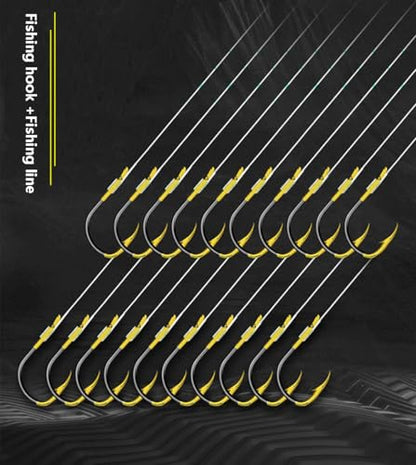 Dyxssm Small Fishing Hooks with Line, Pre Tied Tiny Fishing Hook on Nylon Line (Pack of 20) - size: 16# (0.44lb-1.1lb)