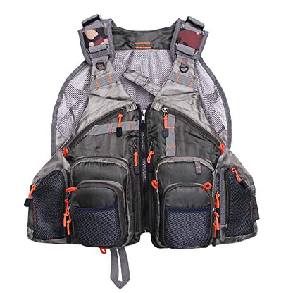 Raprance Fly Fishing Vest Backpack - Adjustable Lightweight and Quick-Dry, with 17 Pocketsfor Trout Bass Saltwate - color: Fv01-green