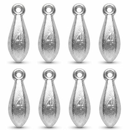 Bank Sinkers Fishing Weights, No-Roll Hexagonal, Surf & Catfish Saltwater - style: 4 Ounce-8pcs