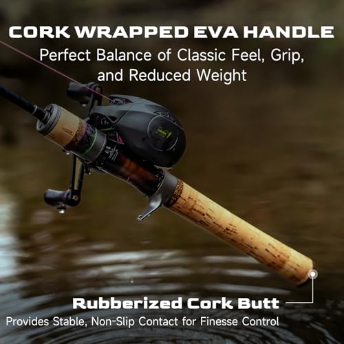 HANDING Magic L BFS Rod 2-Piece Ultralight Casting & Spinning Rod for Trout Crappie Bluegill Yellow Perch Sunfish, for BFS Fishing - size: 4'6'' - UL - Fast - 2pcs, style: Casting