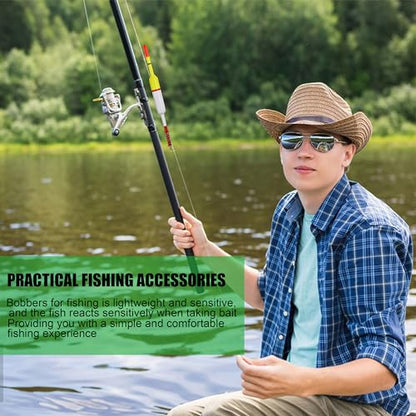 SILANON Slip Bobbers Fishing Floats and Bobbers Balsa Wood Slip Bobbers Floats Spring Bobbers for Crappie Catfish Trout Panfish Walleyes Fishing Bobbers 10pcs - color: 2.17in X 0.47in X 5.63in - 20pcs